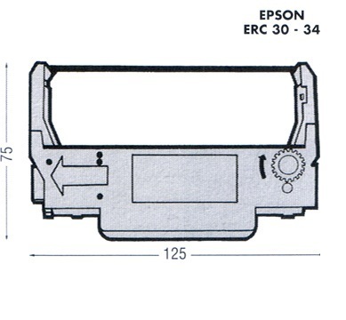Cinta de tinta Epson ERC-30 ERC-34 ERC-38 GR655 Negra