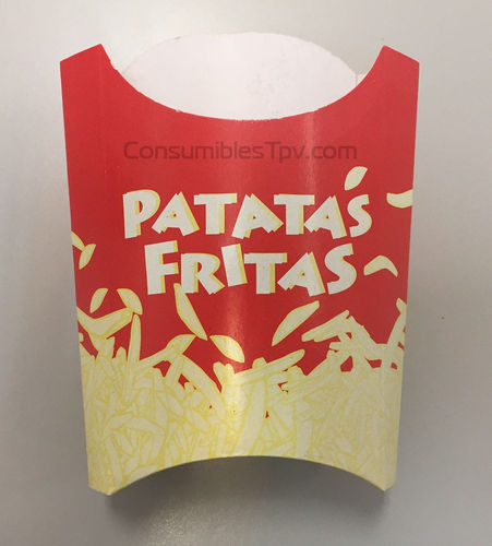 Petaca de cartón para patatas fritas 3 Tamaños