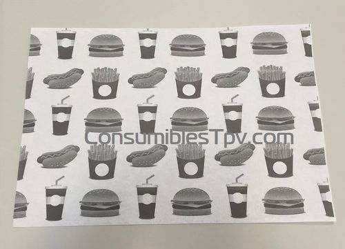 Papel antigrasa para envolver hamburguesa 22x31 (1000 Unidades)