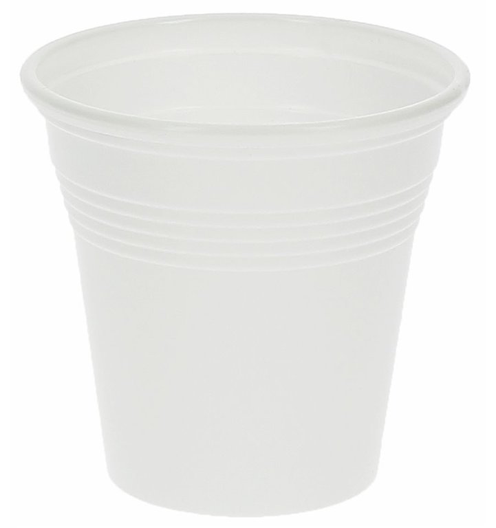 Vaso Plástico para café de 150 ml. Blanco