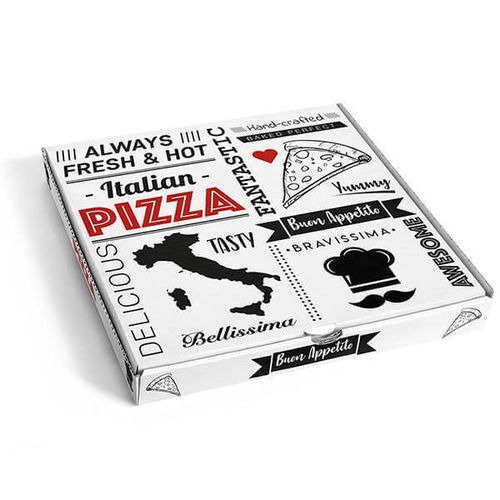 Caja de cartón para Pizzas para llevar 26x26 (100 Unidades)