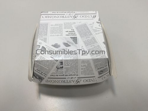 Envase de cartón pequeño para llevar Comida/hamburguesas (300 Unidades) Periódico