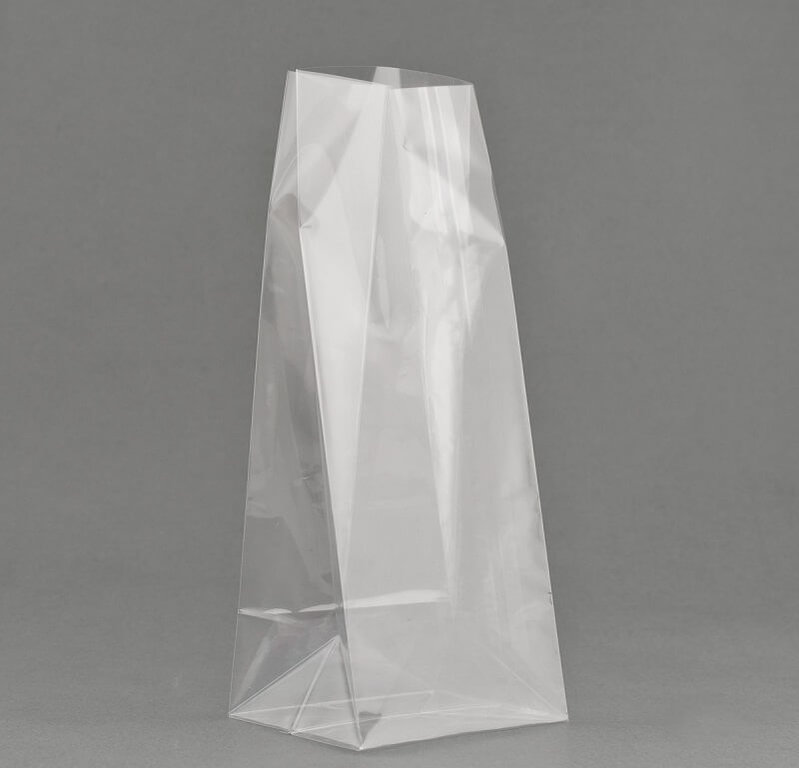 Bolsa Plástico de celofán con base de la medida 12+7x37 (100 uni)