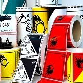 Etiquetas adhesivas de mercancías peligrosas y señalización ADR