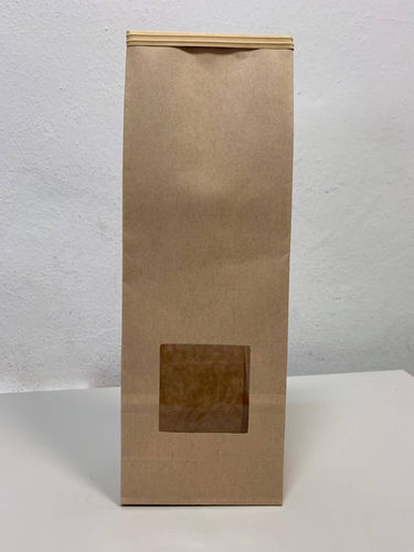 50 Bolsas papel plastificada con ventana 9+5x26