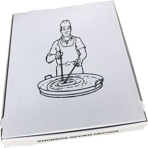 Cajas de cartón para churros y ruedas de churros